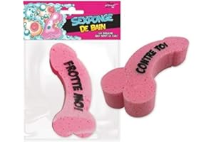 SHIMOMURA Cadeau humoristique pour adulte avec éponge de bain zizi rose (x1) R/G008