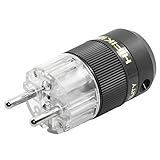 Marke: HiFiKing HiFiKing® Highend HiFi EU Schuko-Stecker Steckverbinder, Kontakte Rhodiniert-vernickelt, Transparente