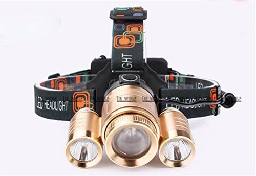 GJY LED FLASHLIGHTNew Led Headlights Light Charge Super Bright Night Fishing Lights Fishing Lights T6 Headset Flashlight Miner'S Lamp , Gold,gold
