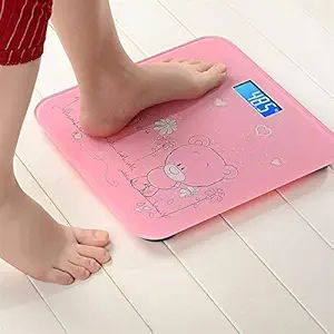 STHITI Tempered Glass & LCD Display Digital Personal Human Body Weighing Scale | Electronic Digital Body Weighing Machine | Body Fat Analyzer Bathroom Health Body Weight Scales (Multicolor)