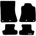 Carsio Carpet Car Mats For Ford Mustang 2015+ Onwards 4 clips Tailored Fit Floor Mat Set Complete Accessory Black Custom Fitted - All Weather, Anti-Slip Backing & Black Trim