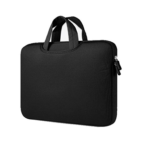 Laptoptasche Hülle Sleeve Tasche Handtasche für 13inch Macbook Air Pro Tablet – Schwarz, 37 cm x 26 cm x 2 cm - 2