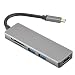 Produktbild LIGHTOP USB C Hub Aluminium Typ C Hub MacBook MacBook Pro 2016/2017 Chromebook Pixel und mehr Type-C Geräte mit 2 USB 3.0 Anschlüssen 4K HDMI SD Kartenleser MircoSD Kartenleser