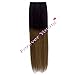 Price comparison product image Forever Young Dip Dye Hair Extensions Clip In 100% Human Hair Balayage Ombre Natural Black to Light Brown Half Head Set 40g