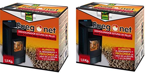 Fuego Net 231296 - Deshollinador Pellets 1,5 kg PACK DE 2 UNIDADES