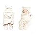 Produktbild Kohmui Neugeborene Baby Schlafsack Weiß Decke für 0-12 Monate Baby, Wickeldecke Geschenk zur Geburt Junge Mädchen