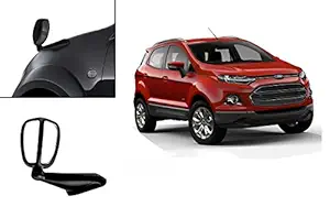 Auto Pearl Front Fender Wide Angle Mirror Bonnet Mirror for Ecosport (Small, Black)