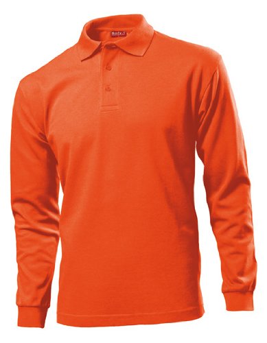 Preisvergleich Produktbild Hanes Beefy Langarm Polo Gr.XL orange XL,Orange