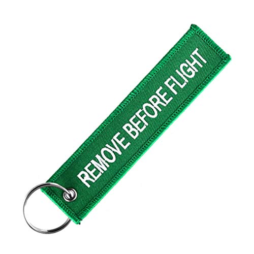 Preisvergleich Produktbild Entfernen Sie vor Flug Schlüsselkette Stickerei Schlüsselring Key Finder für Autotürschlüssel