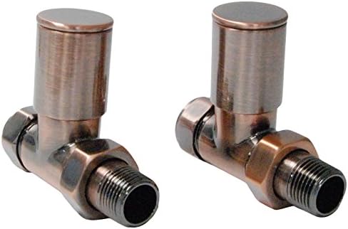 West Radiators MILAN-2-ST-AC Milan Modern Radiator Valves - Antique Copper