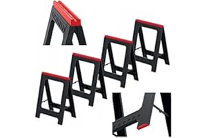 Kistenberg Unterstellbock Titan Stand KTIS8060 – 4er Set klappbare Arbeitsböcke aus Kunststoff, rutschfeste Füße, 350 kg Traglast, stabil & leicht transportierbar, 58 × 41,5 × 77 cm