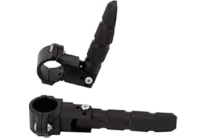 GFYSHIP Für Benelli TNT125 TNT135 TNT300 TNT600 TRK502X BN302R alle 22 mm 25 mm 27 mm 32 mm Universal Highway Fußstütze 360 Grad drehbar 7/8 1 1,25 Zoll Sturzbügel Fußrasten (Schwarz)