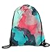 Produktbild FTKLSS Lightweight Foldable Large Capacity Colorful Impression Painting Drawstring Backpack Rucksack Shoulder Bags Training Gym Sack for Man and Women