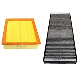 Lieferumfang: 1 x Innenraumfilter mit Aktivkohle, Typ: Aktivkohlefilter, 100% passgenau, 1 x Luftfilter