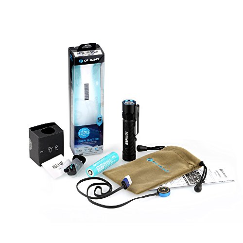 Olight® S2R Baton aufladbar LED Taschenlampe max. 1020 Lumen mit Cree XM-L2 LED – inkl. 1 x 3200mAh 18650 Akku, Schwarz - 4