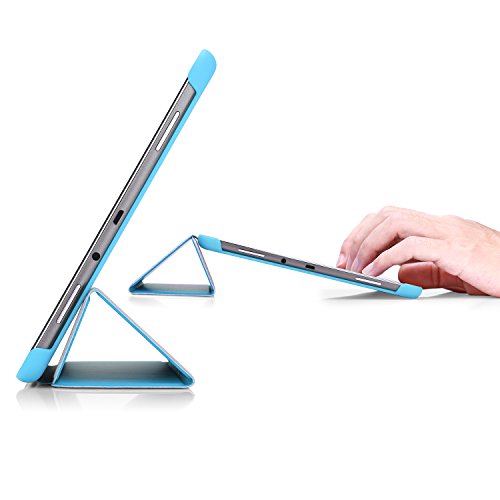 Samsung Galaxy Tab A 9.7 Hülle – MoKo Ultra Slim PU Leder Tasche Schutzhülle Schale Smart Case mit Auto Sleep / Wake up Funktion und Standfunktion für Galaxy Tab A 9.7 Zoll T550 Tablet-PC, Hellblau - 5