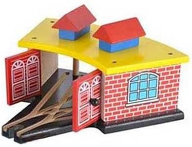 3 Way Triple Engine Shed for Wooden Railways, Bigjigs, Brio, Thomas, Mentari