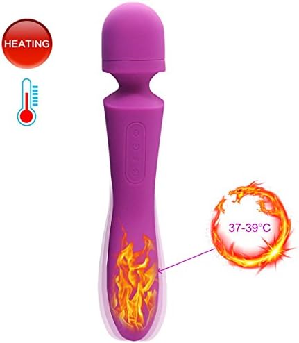 Charge Massager -with Tail Heating Function - Dual Independent Motor 10 Kinds of Vibration Mode Waterproof silent - Silicone Massage Stick for Women or Couples-Muscle Movement Recovery Massager