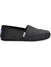 Toms Classic Negro Glimmer Mujeres Espadrilles Zapatos