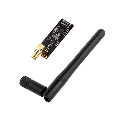 Maxwell 2.4g Nrf24l01 + Pa + Lna Sma Antenna Wireless Transceiver Multi-channel Power Amplifier Communication Module, 1000 M, Black