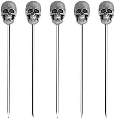 ROOS Creative Cocktail Decoration Fruit Stick Cocktail or Martini Pick (Skull Shape) by ROOS