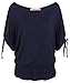 Split Sleeve Kimono Jersey Tunic Top 3895 [Navy,16]