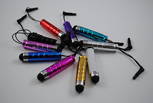 2xDemarkt Metall Stylus Stift Min Stylus Pens Touch Pen für iPhone iPad itouch Samsung HTC Stylus Pen Silber +Schwarz - 3