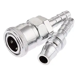 Home Sutra SH20 + PH20 Pneumatic Fittings Air Line Hose Compressor Connector Quick Release Coupler Air Line Fittings for 8mm(Inner Diameter) Air Line Hose