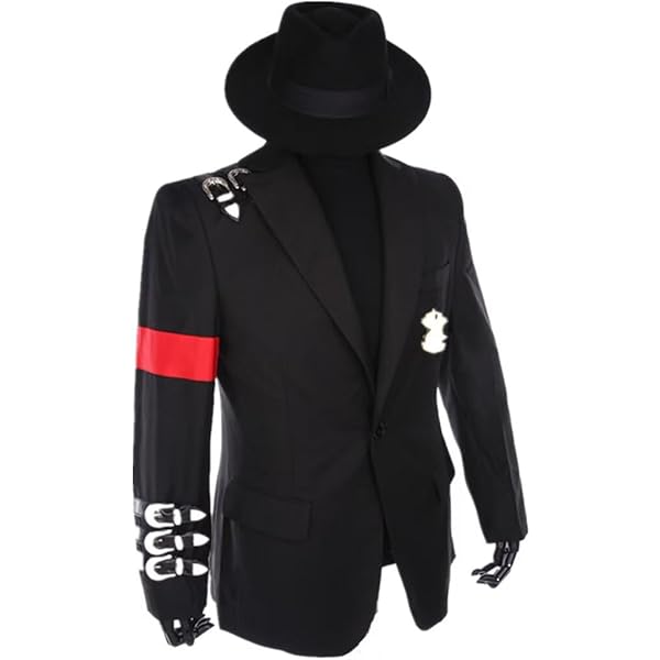 EU Fashions MJ Bad Concert Tour Zwart Leren Jas/Jas - zwart - L