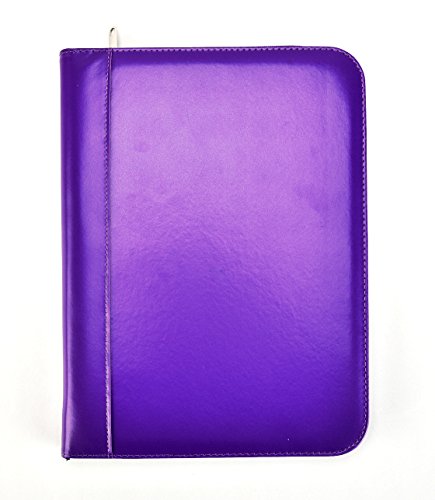 Arpan A4 violett Deluxe Leder Look Business Konferenz Ring Binder Portfolio