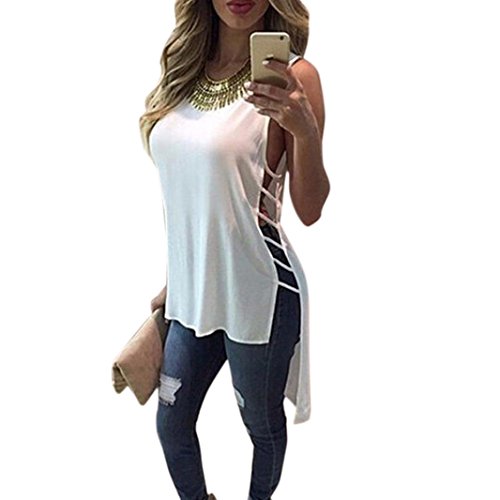 white chiffon vest top