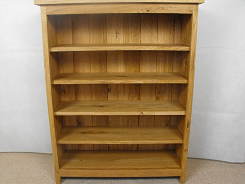 Oak CD DVD unit or bookcase ideal for living room, study or bedroom with 4 adjustable shelves