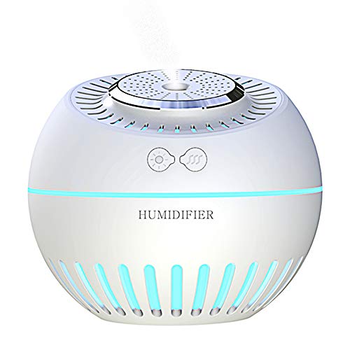 Orsda Umidificatori ad ultrasuoni portatili per umidificatore a nebbia fredda usb per camera da letto per camera da letto per bambini 380 ml luce notturna a 7 colori