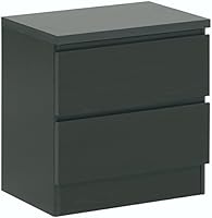 Casa 5668CH2T Chevet 2 Tiroirs Caf&eacute; 44,1 x 30 x 45,5 cm