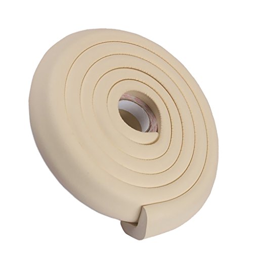 Preisvergleich Produktbild Sharplace 2m Länge Tischkante Beschützer, Kindersicherung Eckschutz Kantenschutz Selbstklebend, Farbwahl - Beige, 2M