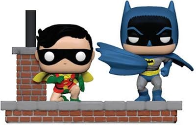 Funko- Figurines Pop Vinyl: Comic Moment 80th: Look Batman and Robin (1964) Collectible Figure, 37256, Multi