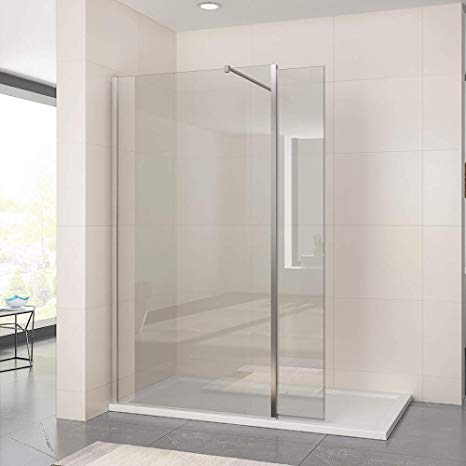 Bathroom Supplies 1400x700mm Tray + 800mm Wetroom + Hinged Flipper Wetroom Glass Walk In Shower Door + Free Waste