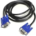 VGA to VGA Video Cable 1.5m / 5ft for Computer PC Laptop to Monitor Screen Projector with VGA Plug Port