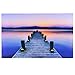 Produktbild LED Bild Leinwand, Leuchtbild, Leinwandfoto, Wandbild, Steg, Sonnenuntergang
