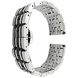 Armband männer 22mm Edelstahl-Uhrenarmband Band Faltschließe für Männer