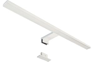 ‎MAX K O M F O R T max K O M F O R T LED Bathroom Mirror Light 60 cm IP44 - Elegant Surface-Mounted Light for Bathroom Mirror - 750 lm, 4000 K Neutral White, 8 W - Stylish Light Design in White