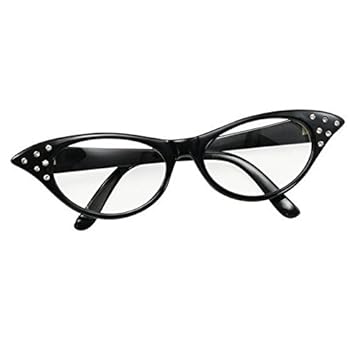 New Pink Ladies 50s 60s Style Rock N Roll Dame Edna Specs Fancy ...