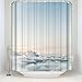 Produktbild Fabric Shower Curtain Bathroom Decorative Polyester Waterproof Mildew Resistant Design Shower Curtains with Hooks 60x72 Beautiful Landscape Clouds Blue Sky Sunrise