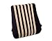 Auto Pearl-Premium Quality Orthopaedic Velvet Memory Foam Car/Home/Office Seat Black Beige-Strip Backrest - All Cars RS.549.00