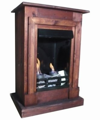 BBT@ / Gelkamin Ethanolkamin Kiefer Dunkel Klein / Für Brenngel oder Bio-Ethanol / BBT-10001040 / Echtes Kamin-Feuer ohne Rauch, Asche oder Staub
