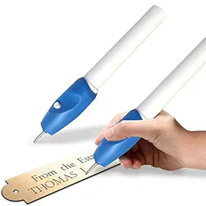 Naitik Creation Plastic Name Writing Power Engraving Pen Etching Carving It Engraver Machine Electric with Tool Nib for Glass Wood, Metal, Plastic, Jewellery (Blue)