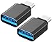 Price comparison product image Type C Adapter USB, Lucklystar® USB Type C Adapter, USB C Male to USB 3.0 Female Connector, Type C to USB 3.0 Adapter Connector USB to Type C Metallic High transmission speed for MacBook Pro 2017/2016, Google Chromebook Pixelbook, Samsung Galaxy Note 8, S8 S9 /S8+, Google Pixel, LG V30 G6 G5 V20, Nintendo Switch, Huawei P10 P9, One Plus 2/3 And More USB Type C Devices, 2PCS