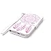 Lomogo [Windbell Embossing] 5.5" iPhone 7 Plus / iPhone 8 Plus Leather Wallet Case with Kickstand Card Holder Magnetic Closure Shockproof Flip Case Cover for iPhone 7 Plus / 8 Plus (5.5-inch) (White-Pink)