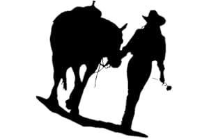 PORFEET Autoadesivo dell'automobile, Creativo Resistente all'Acqua Cowgirl Car Sticker Decal Veicolo Chitarra Valigia Decor Nero