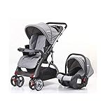 ● SICHERHEITSSYSTEM - Baby-Kapselwagen, ausgestattet mit einem sicheren 5-Punkt-Sicherheitsgurt und Komfortschutzpolstern, die auf verschiedene Höhen eingestellt und für einen bequemen und sicheren Sitz befestigt oder gelöst werden können, damit der Kinderwagen mit Ihrem Kind mitwächst